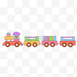 彩色交通工具图片_彩色小火车