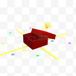 节日彩带礼盒图片_红色的礼盒矢量图