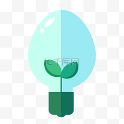 环保能源灯泡图片_蓝色环保灯泡PNG免抠素材
