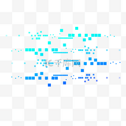 计算机几何图片_抽象蓝色渐变科技元素