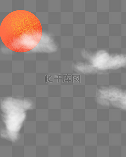卡通手绘红色天空图片_手绘红色太阳下载