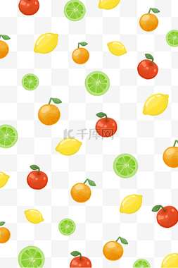 西红柿黄色图片_手绘水果底纹插画