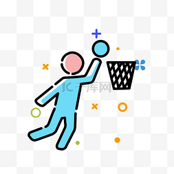 篮球图片_MBE风格体育图标打篮球