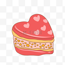 蛋糕店标示图片_卡通爱心蛋糕插画