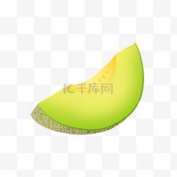 绿色暖色调图片_水果装饰图案半片哈密瓜