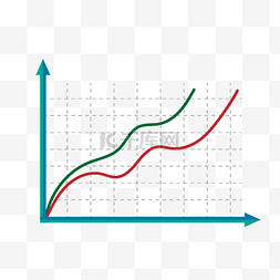 上升数据图表图片_波浪形数据图