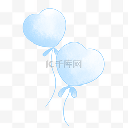 蓝色时尚艺术字图片_情人节气球