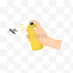 消灭虫图片_拿着喷雾剂消灭蚊子