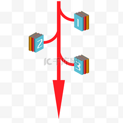 时间轴图片_简约书本形状竖向时间轴矢量图案