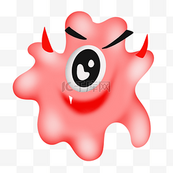 细菌微生物插画图片_粉红色细菌装饰插画