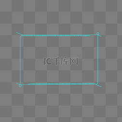 透明背景边框图片_创意线条方框蓝色科技边框