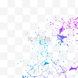 科技简洁图片_蓝紫抽象科技元素