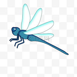 青色蜻蜓png素材