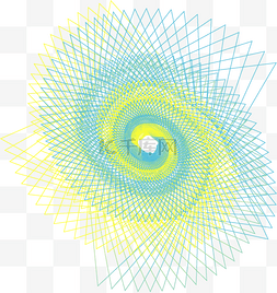 黄色波浪纹图片_几何曲线唯美彩色图案元素