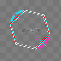 锯齿感图片_几何边框装饰故障风