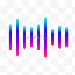 动感设计图片_时尚炫彩声音音符渐变UI设计