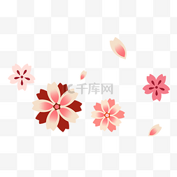 樱花插画背景图片_卡通的粉红色樱花