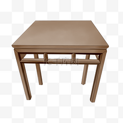 木桌子插画图片_中式风格家具桌子插画