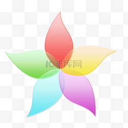 logo设计图片_炫彩闪耀精美花朵logo