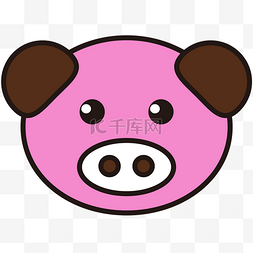 猪可爱动物图片_可爱小猪头表情包
