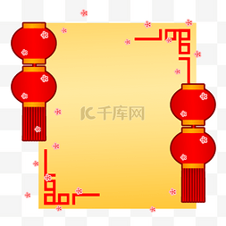 新年红色的灯笼图片_新年红色的灯笼边框