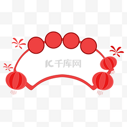 中国风红色纹理图片_红色中国风灯笼边框