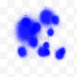 油漆流痕图片_蓝色油漆喷溅效果元素
