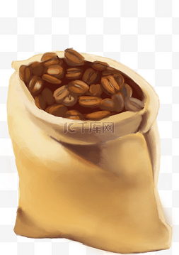 手绘插画咖啡豆图片_手绘咖啡豆免抠PNG