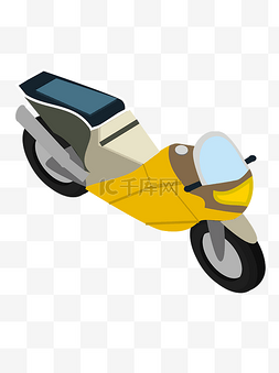 创意法庭工具图片_简约创意2.5D摩托车可商用元素