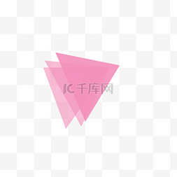 几何三角形边框图片_粉红色几何三角形