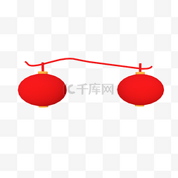 中国风立体灯笼电商装饰