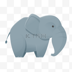 可爱大象手绘插画图片_卡通可爱大象PNG