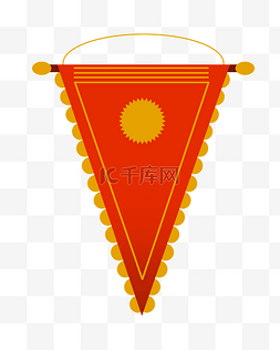 红色三角形旗帜