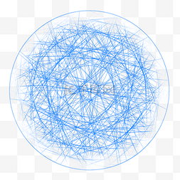 蓝色线条的图案免抠图