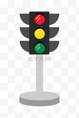 道路交通插画图片_交通红绿灯装饰插画