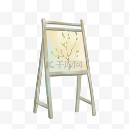 画架画展图片_手绘空白画架免费下载