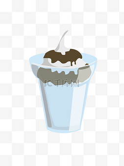 巧克力冰淇淋矢量图片_可商用矢量巧克力冰淇淋食物素材