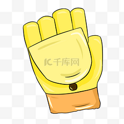 手绘黄色手套