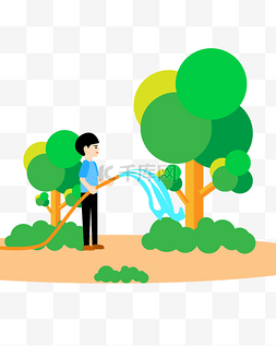 环保宣传册设计图片_矢量卡通树木植树节