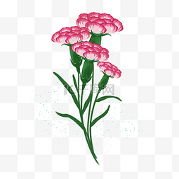 卡通手绘温馨母爱花朵之一束粉红