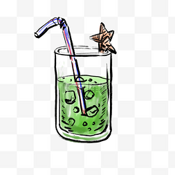 夏日饮料设计图片_水彩饮品插画设计