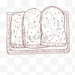 面包线描图片_线描面包片美食