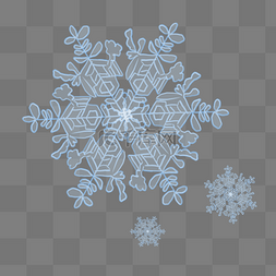 雪花剪纸图片_圣诞节冬日蓝色漂浮雪花免费下载