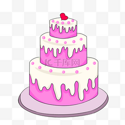婚礼蛋糕元素图片_紫色婚礼蛋糕