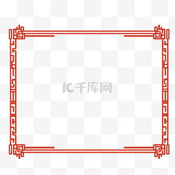 柱形传统边框插画