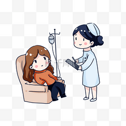 卡通医疗人物图片_手绘卡通医疗护士