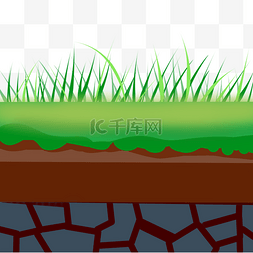 梨横切面图片_手绘草地土壤横切面