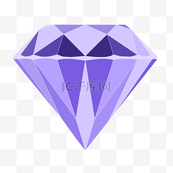 钻石卡通扁平风矢量图案装饰紫色