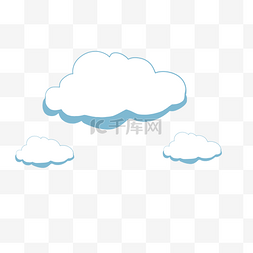 蓝天白云动图图片_白色天空云朵卡通