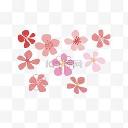 粉色矢量花朵图片_矢量卡通简约腊梅花朵